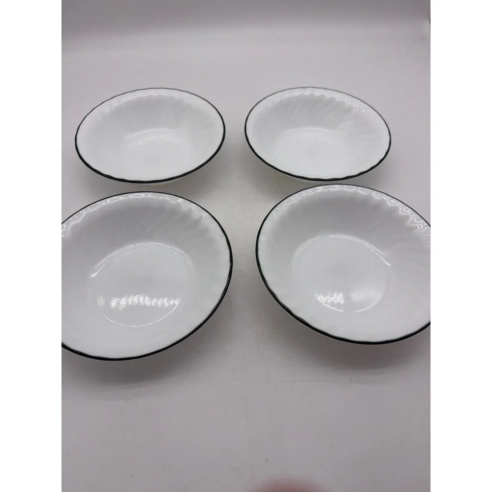 4 Corelle Callaway Ivy Swirl Pattern Cereal Bowls 7.25